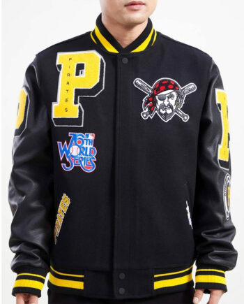 Pittsburgh Pirates Logo Mash Up Varsity Jacket - Modajacket