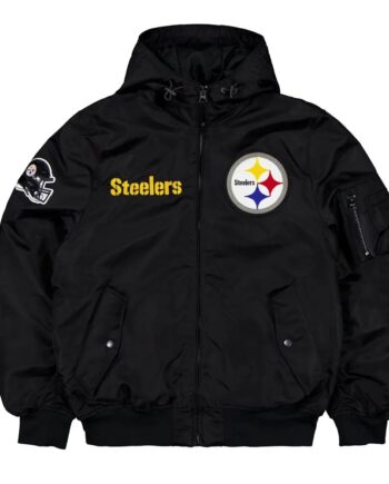 Pittsburgh Steelers Historic L-2B Hooded Bomber Jacket - Modajacket
