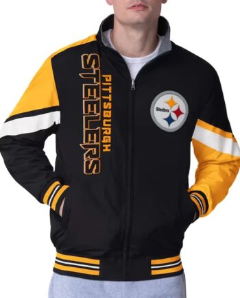 Pittsburgh Steelers Strong Arm Black Full-Zip Jacket - Modajacket