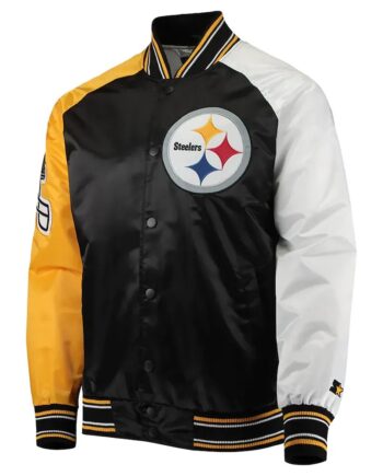 The Reliever Pittsburgh Steelers Varsity Satin Jacket - Modajacket