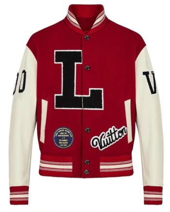 Pop Smoke Louis Vuitton Dreaming Red Varsity Jacket - Modajacket