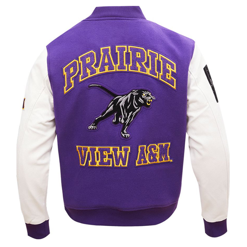 Prairie View A&M Purple and White Varsity Jacket 6 Prairie View A&M Purple and White Varsity Jacket
