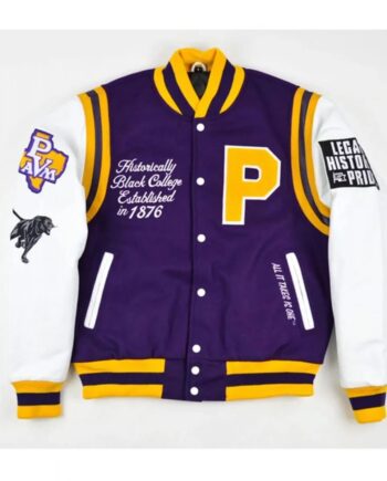 Varsity HBCU Prairie View A&M University Motto 2.0 Purple Jacket - Modajacket