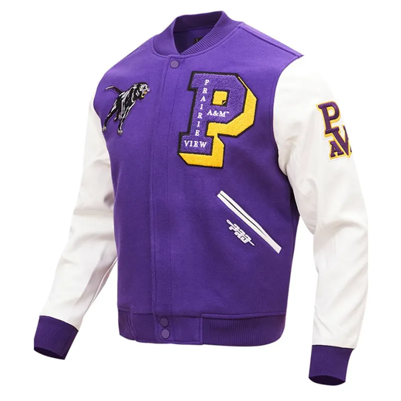 Prairie View A&M Purple and White Varsity Jacket 3 Prairie View A&M Purple and White Varsity Jacket