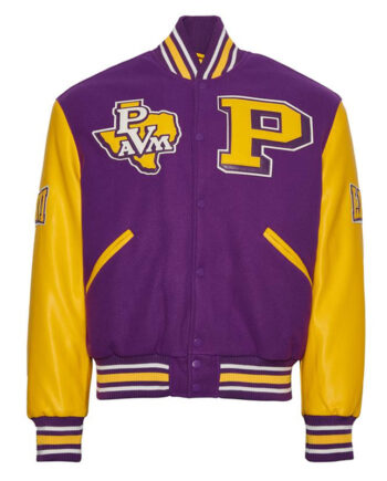 Prairie View A&M University Purple and Gold Varsity Jacket - Modajacket
