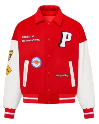Prince Charming A Few Good Kids Classic Varsity White/Red Jacket - Modajacket