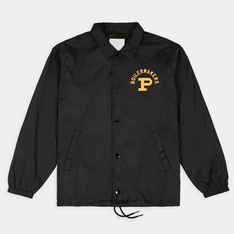 Purdue Boilermakers Block P Coaches Jacket 1 Purdue Boilermakers Block P Coaches Jacket - Modajacket