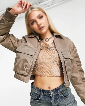 Harlan Coben Shelter Sage Linder Cropped Jacket - Modajacket