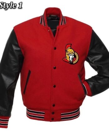 Ottawa Senators Rare Varsity Wool Leather Jacket - Modajacket