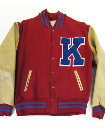 Kansas Jayhawks Red Letterman Jacket - Modajacket