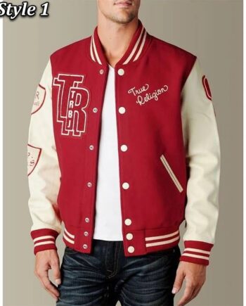 True Religion Red Varsity Jacket - Modajacket