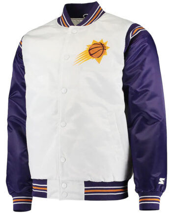 White/Purple Phoenix Suns Renegade Jacket - Modajacket