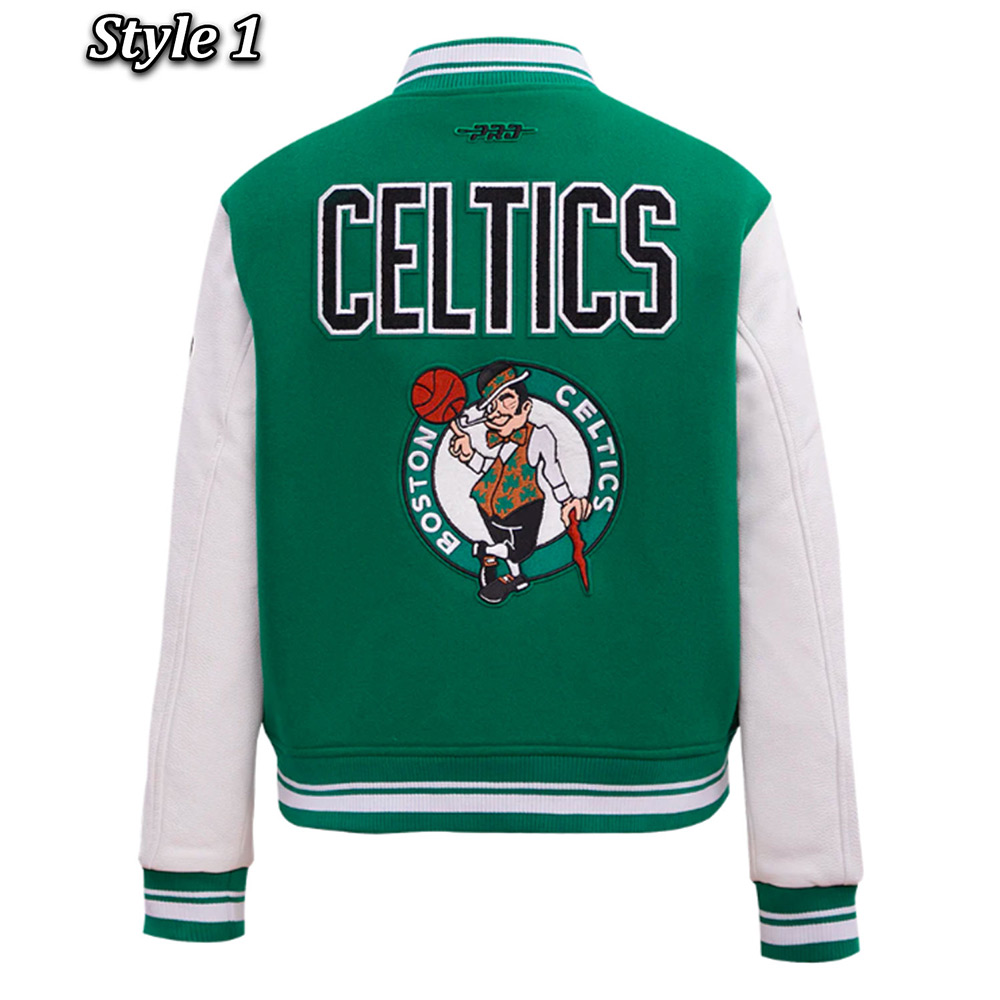 Retro Classic Rib Boston Celtics Varsity Jacket 5 Retro Classic Rib Boston Celtics Varsity Jacket