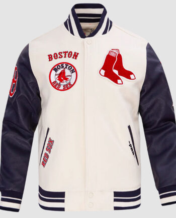 Boston Red Sox Retro Classic Rib Varsity Jacket - Modajacket
