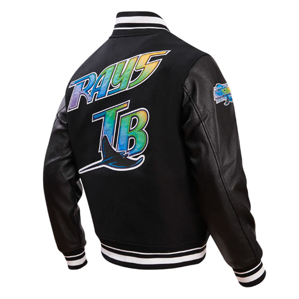 Tampa Devil Rays Retro Classic Rib Varsity Jacket 12 Tampa Devil Rays Retro Classic Rib Varsity Jacket