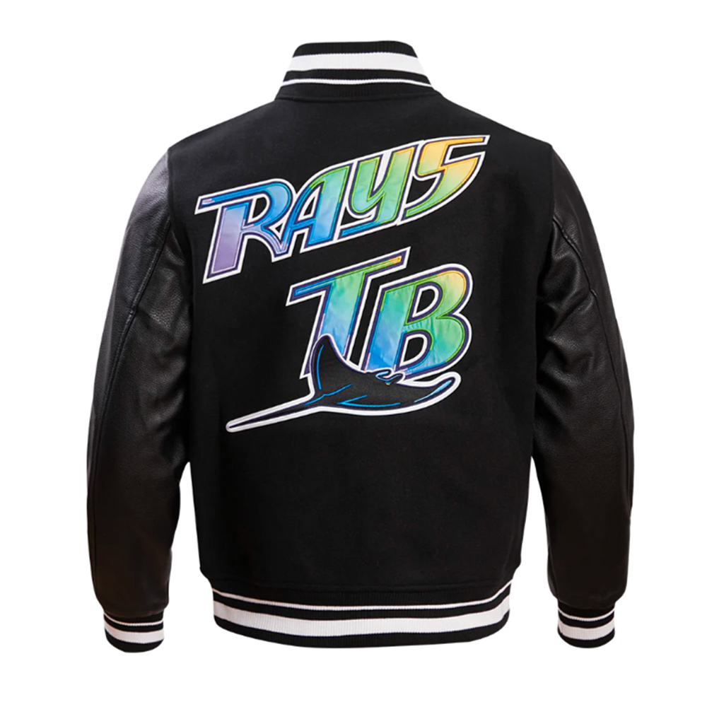 Tampa Devil Rays Retro Classic Rib Varsity Jacket 6 Tampa Devil Rays Retro Classic Rib Varsity Jacket