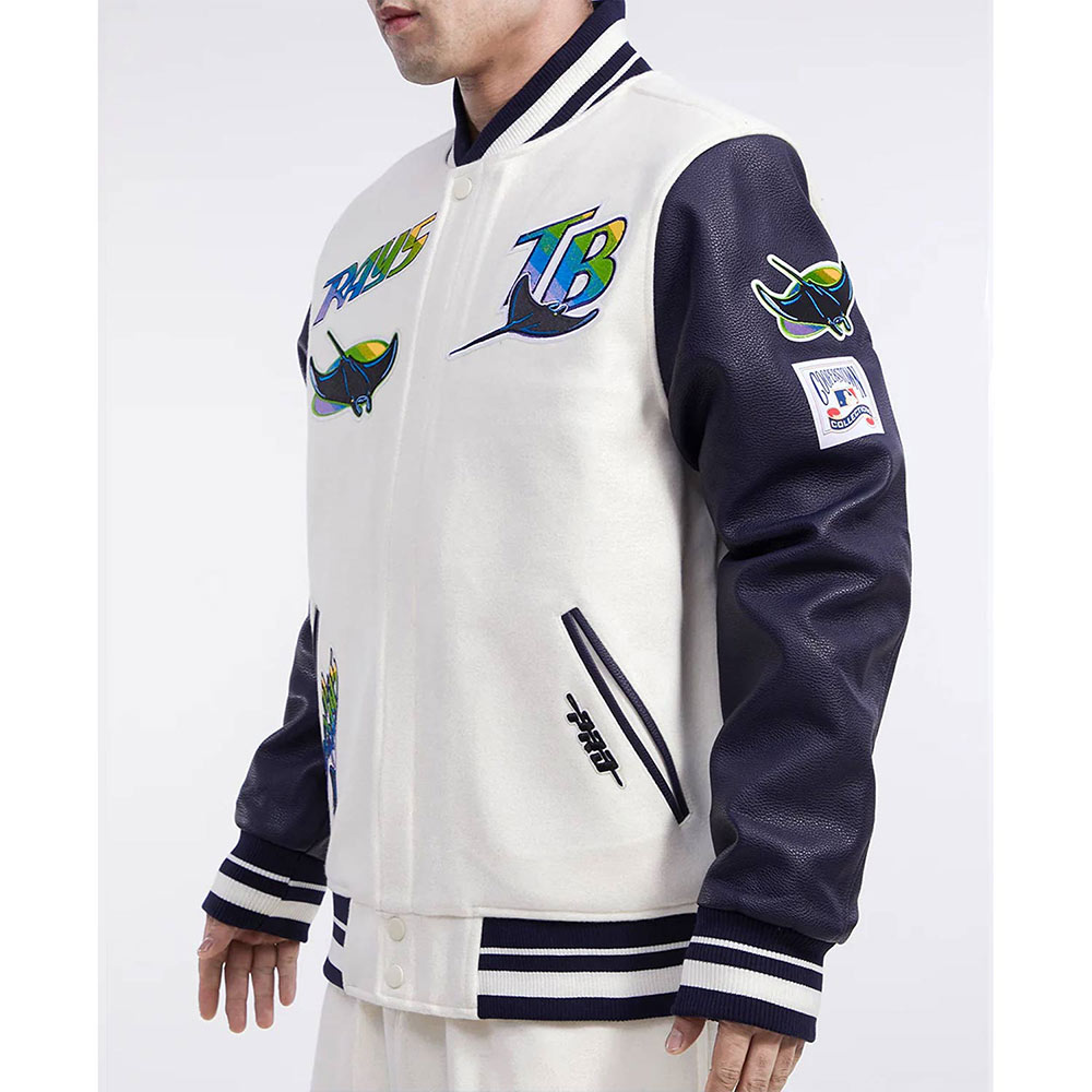 Tampa Devil Rays Retro Classic Rib Varsity Jacket 7 Tampa Devil Rays Retro Classic Rib Varsity Jacket