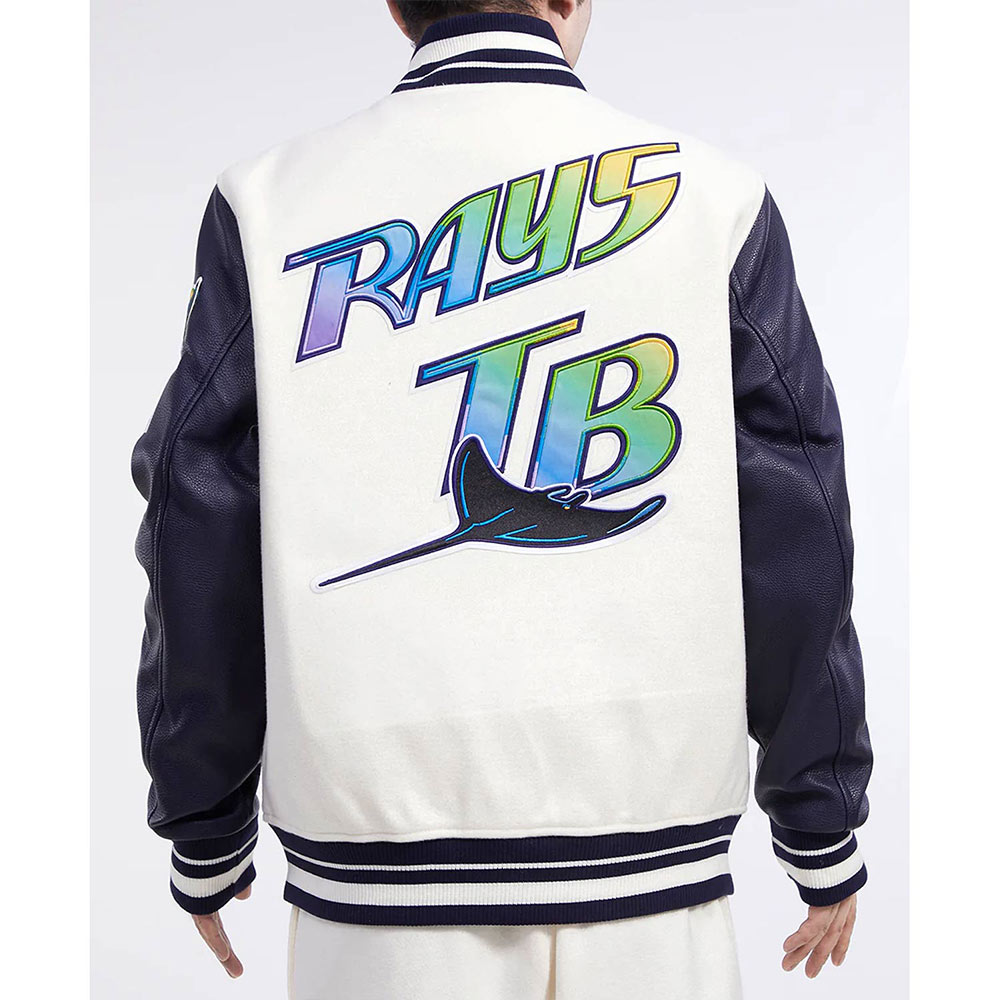 Tampa Devil Rays Retro Classic Rib Varsity Jacket 4 Tampa Devil Rays Retro Classic Rib Varsity Jacket