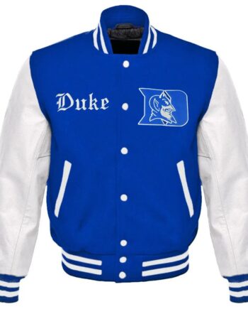 Duke Blue Devils Royal and White Varsity Jacket - Modajacket