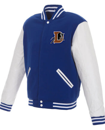 Varsity Durham Bulls Full-Snap Royal White Jacket - Modajacket