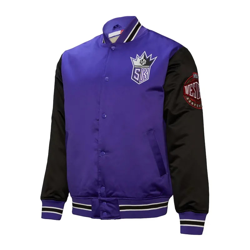 Primetime Sacramento Kings Purple and Black Jacket 1 Primetime Sacramento Kings Purple and Black Jacket - Modajacket