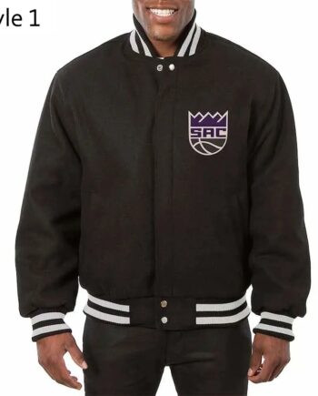 Sacramento Kings Black Varsity Wool Jacket - Modajacket
