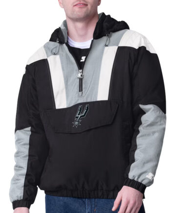 San Antonio Spurs Charger Half-Zip Pullover Jacket - Modajacket