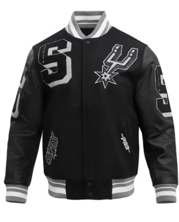 San Antonio Spurs Mashup Classic Rib Varsity Jacket - Modajacket