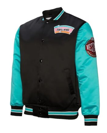 Primetime San Antonio Spurs Black and Aqua Jacket - Modajacket