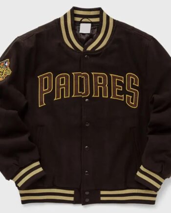 San Diego Padres Brown Wool Varsity Jacket - Modajacket