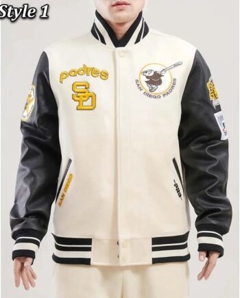 San Diego Padres Retro Classic Rib Varsity Jacket - Modajacket