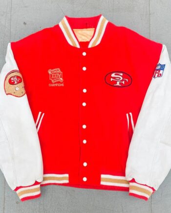 San Francisco 49ers 1990 Super Bowl XXIV Champions Varsity Jacket - Modajacket