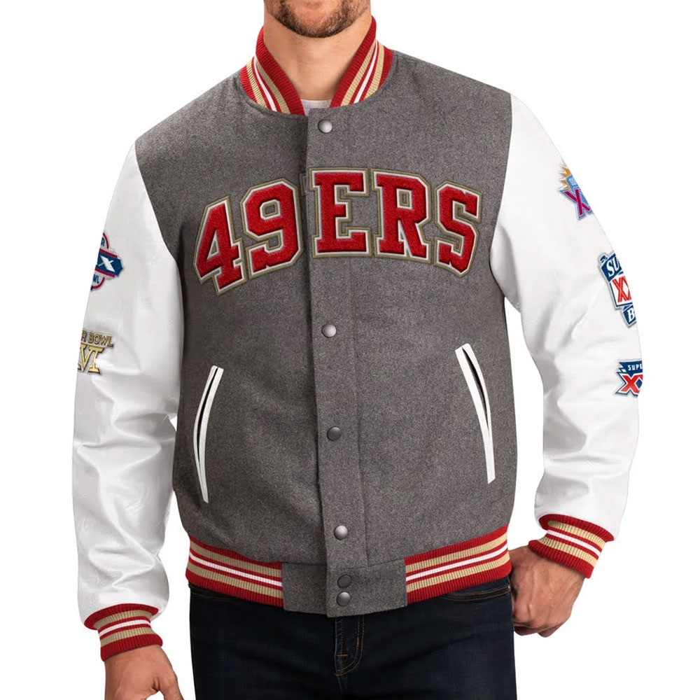 San Francisco 49ers Challenger Varsity Jacket 1 San Francisco 49ers Challenger Varsity Jacket - Modajacket