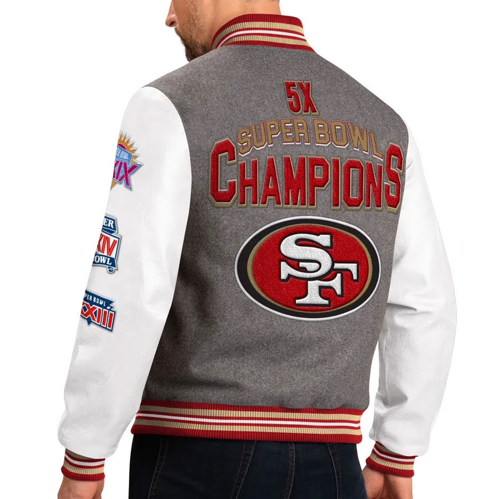San Francisco 49ers Challenger Varsity Jacket 2 San Francisco 49ers Challenger Varsity Jacket