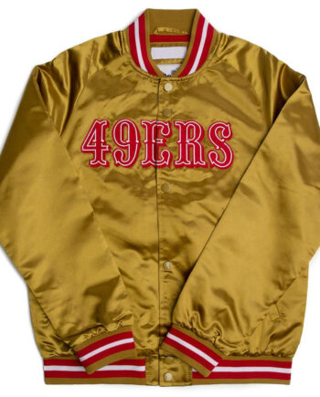 Lightweight San Francisco 49ers Golden Satin Jacket - Modajacket