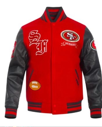 San Francisco 49ers Prep Varsity Wool/Leather Jacket - Modajacket
