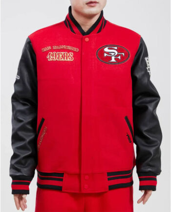 San Francisco 49ers Varsity Red and Black Jacket - Modajacket