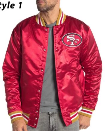 San Francisco 49ers Scarlet Satin Jacket - Modajacket