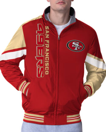 San Francisco 49ers Strong Arm Scarlet Full-Zip Jacket - Modajacket
