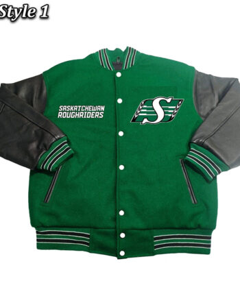 Saskatchewan Roughriders Varsity Wool/Leather Jacket - Modajacket