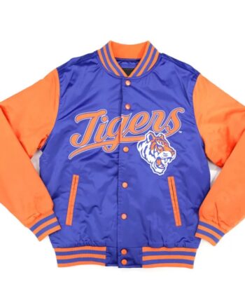 Savannah State Blue & Orange Baseball Jacket - Modajacket