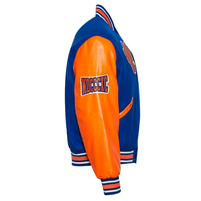 Savannah State University Royal and Orange Varsity Jacket 4 Savannah State University Royal and Orange Varsity Jacket