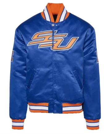 Savannah State University Royal Satin Jacket - Modajacket