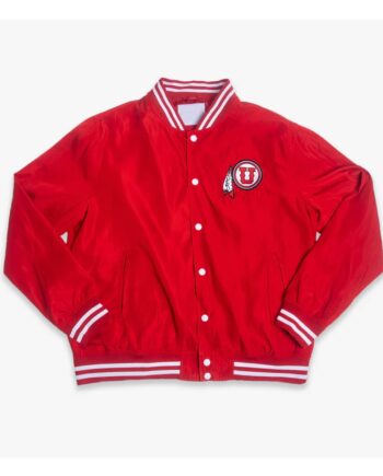 Utah Utes Script Red Bomber Jacket - Modajacket
