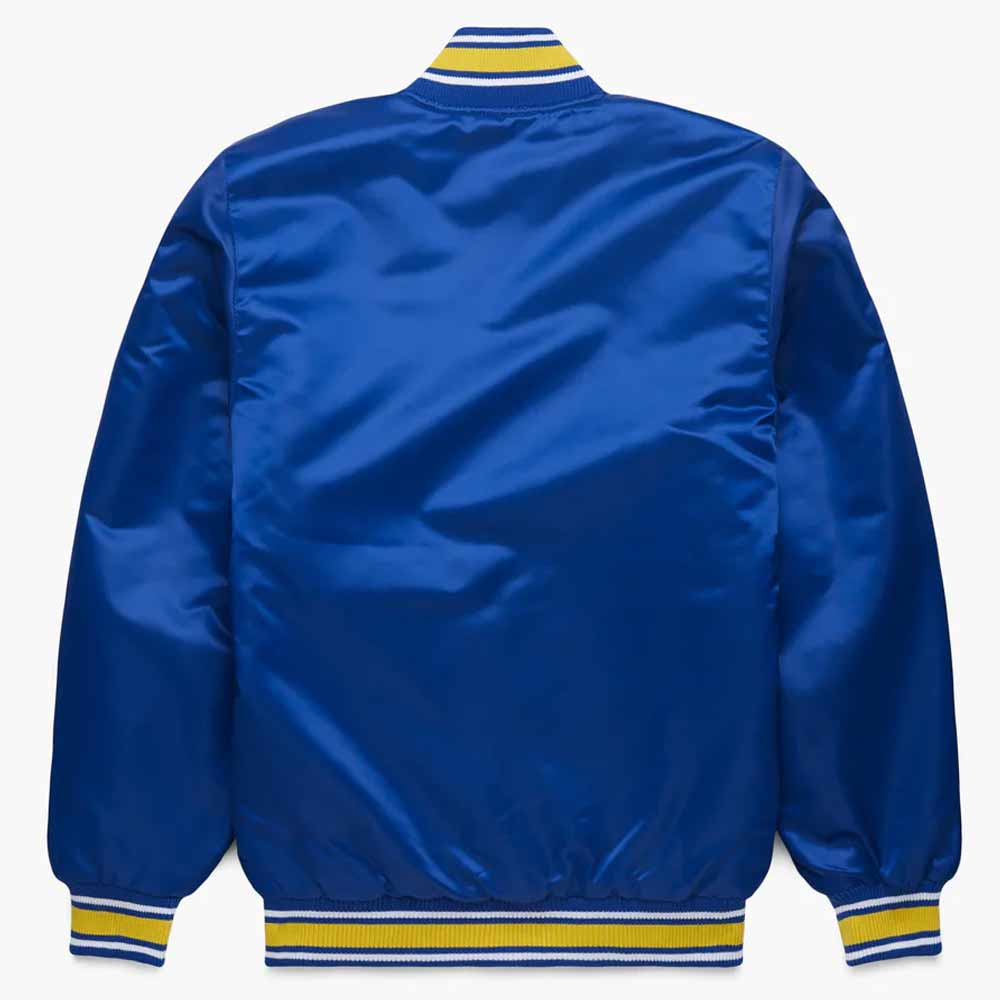 Seattle Mariners Classic Royal Satin Jacket 2 Seattle Mariners Classic Royal Satin Jacket