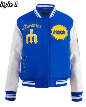 Retro Classic Rib Seattle Mariners Varsity Jacket - Modajacket