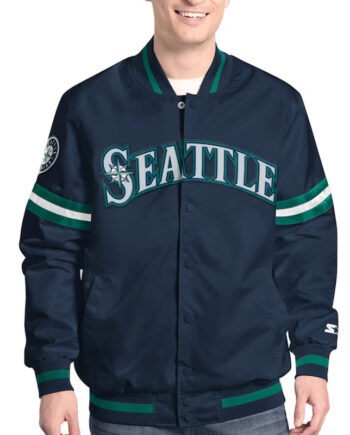 Seattle Mariners Scout Varsity Satin Jacket - Modajacket