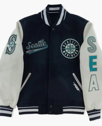 Seattle Mariners Script Tail Varsity Jacket - Modajacket