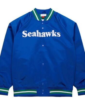 Seattle Seahawks Royal Satin Jacket - Modajacket