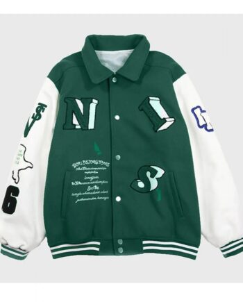 Varsity Skeleton Flocking Hip Hop Jacket - Modajacket